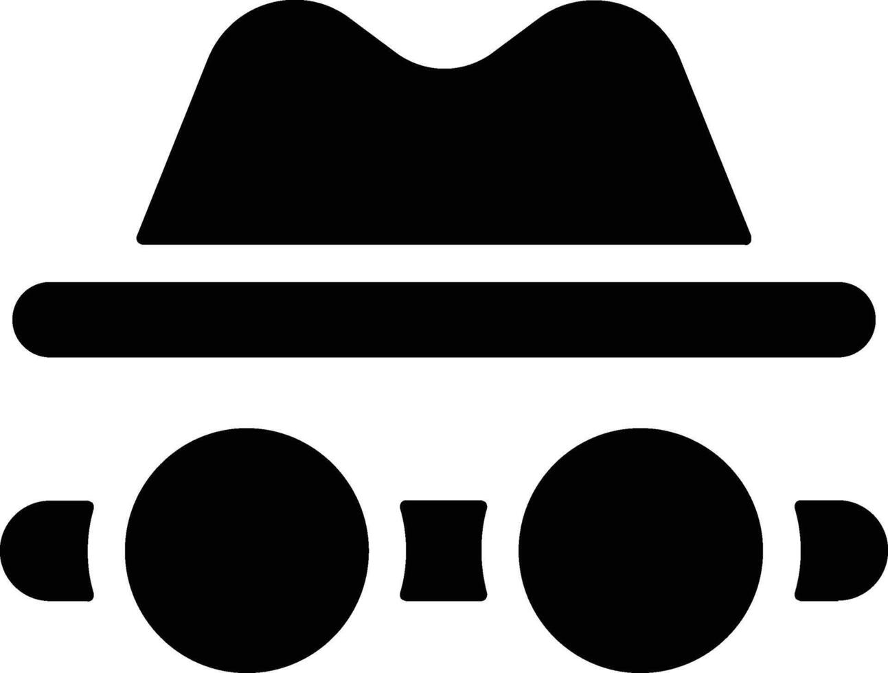 Glyph Incognito Mode Icon vector