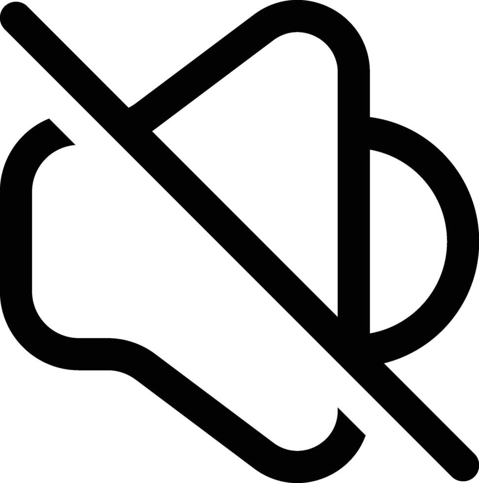 Outline Mute Icon vector