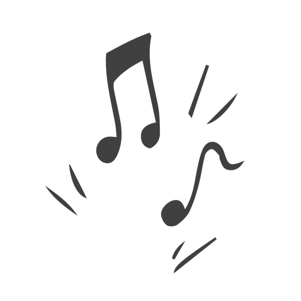 Set of Hand-drawn music notes vector