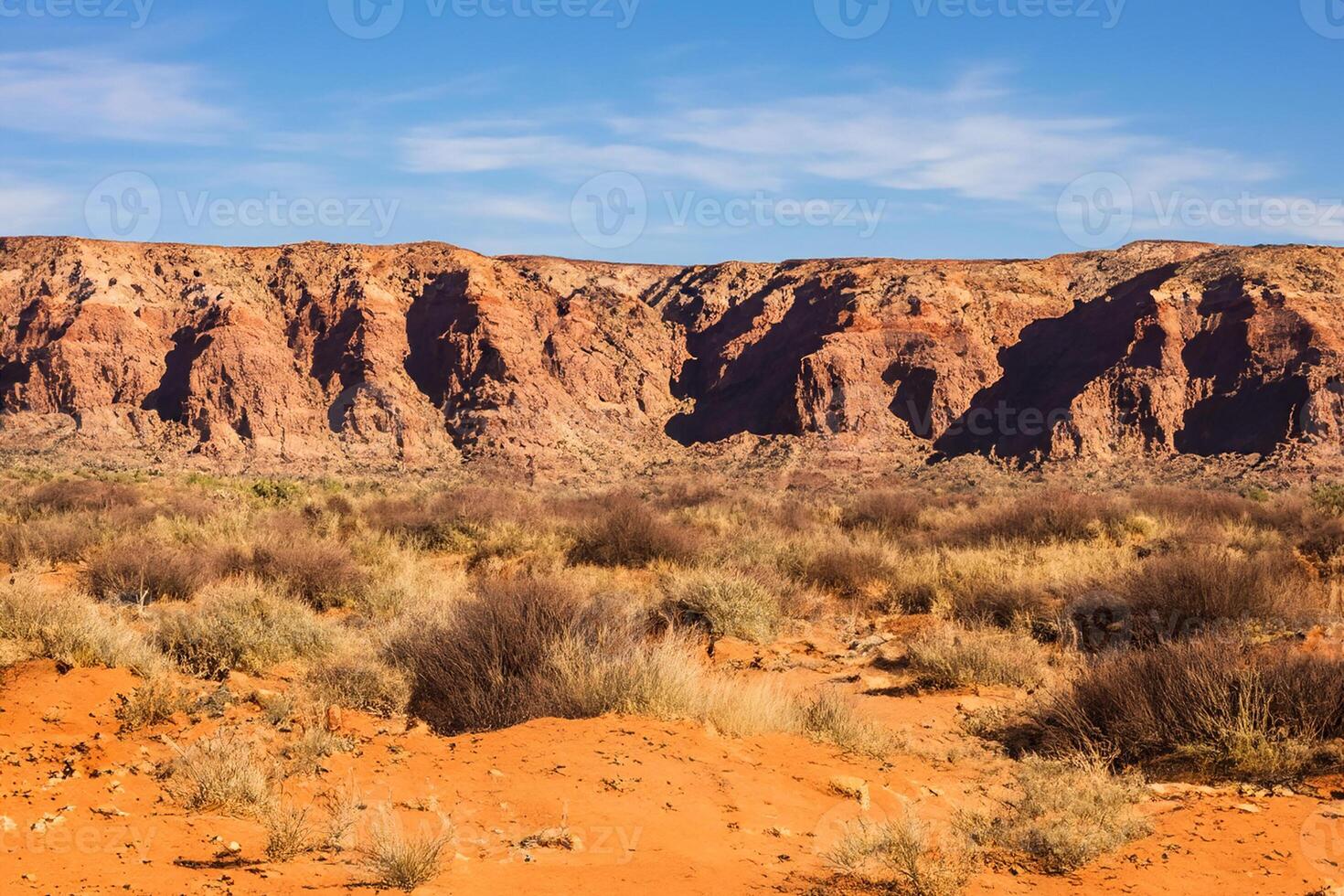AI generated Desert Landscape Background photo