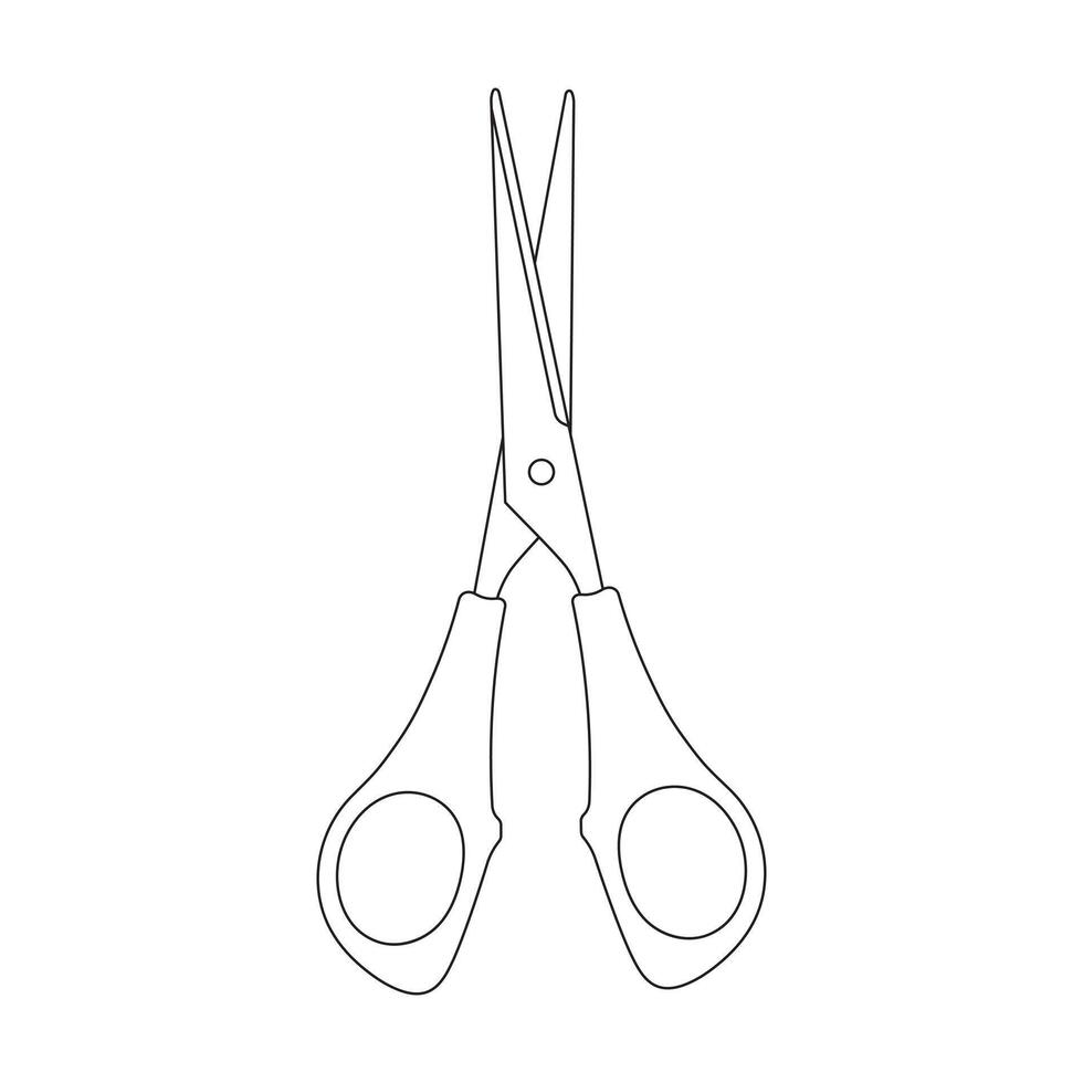 Hand drawn Kids drawing Cartoon Vector illustration general purpose scissors Isolated in doodle style