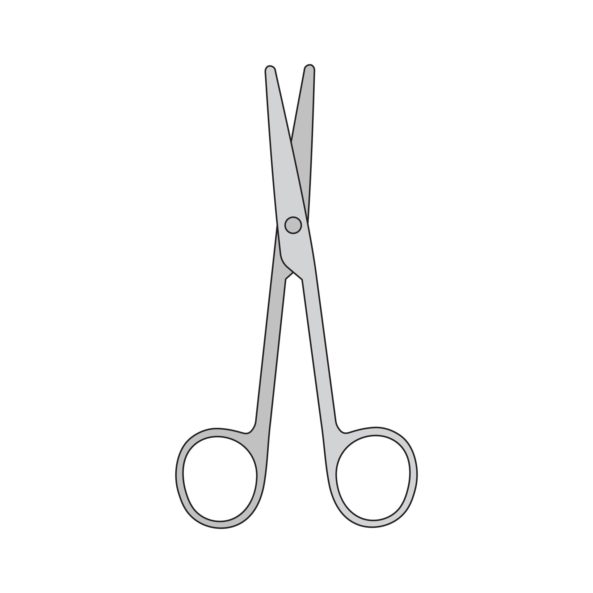 Kids drawing Cartoon Vector illustration mayo scissors Isolated in