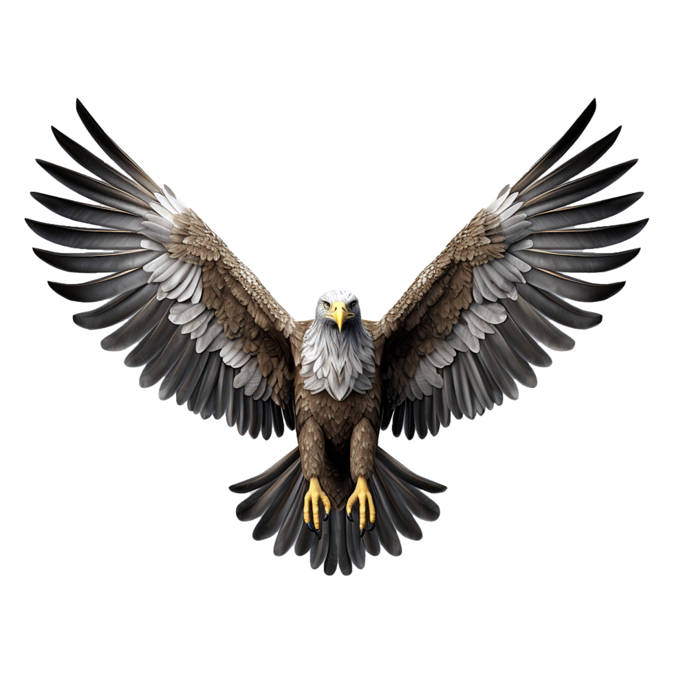 AI generated Eagle flying isolated on transparent background png