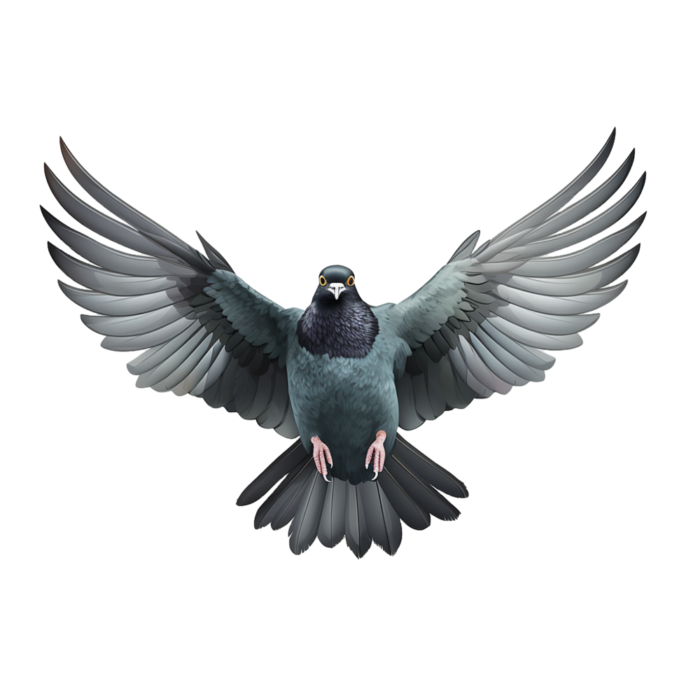 AI generated Flying pigeon isolated on transparent background png