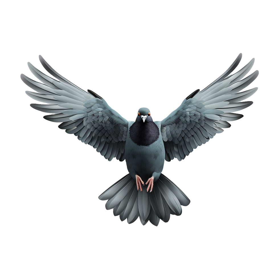 AI generated Flying pigeon isolated on transparent background png