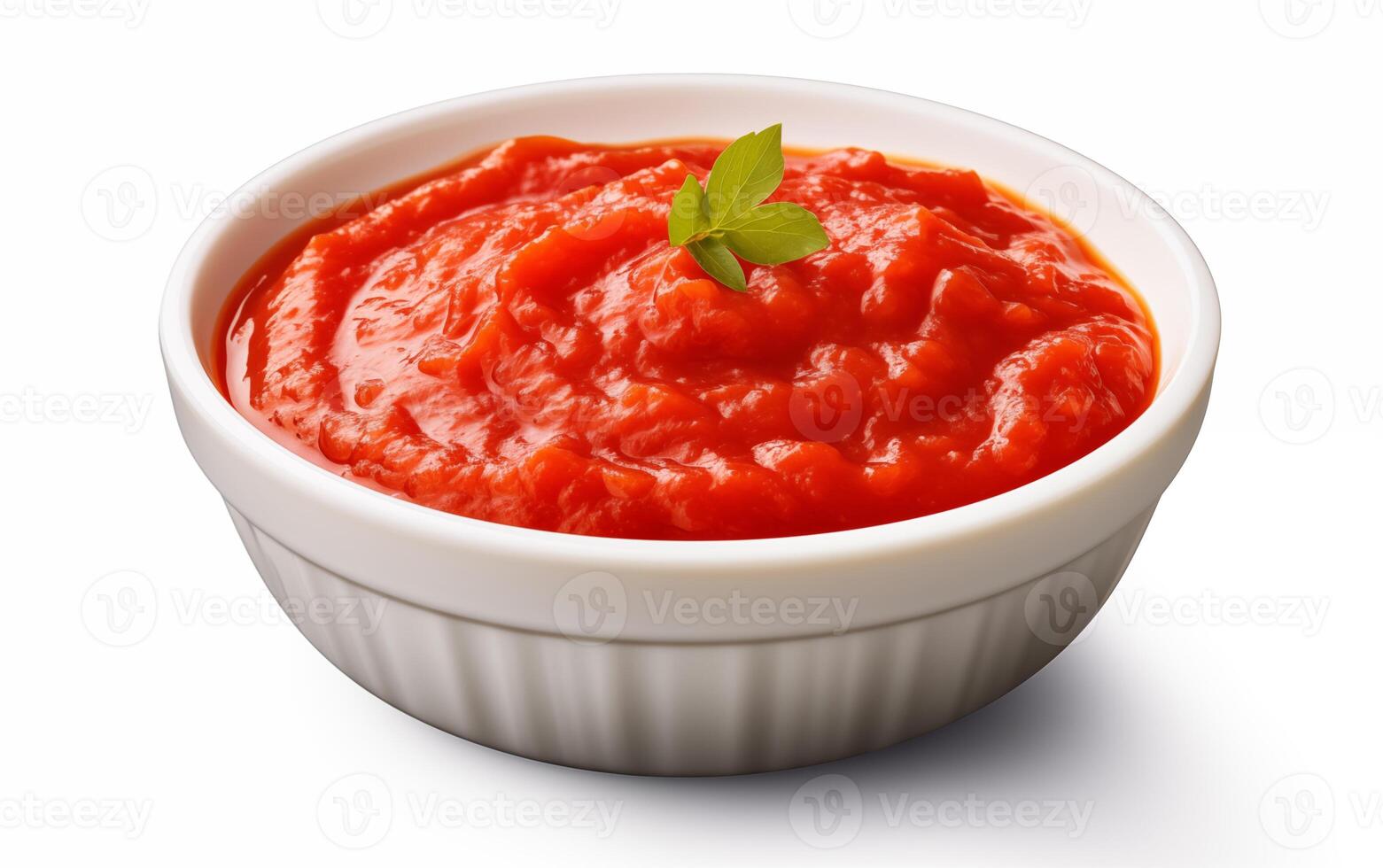 AI generated Sauce ideal with vegetable tomato Isolated on white background photo