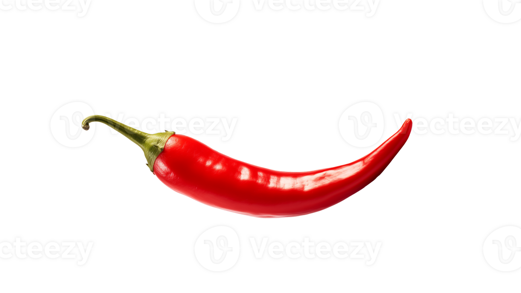 AI generated Red chili pepper cut out. Red hot chili pepper on transparent background png