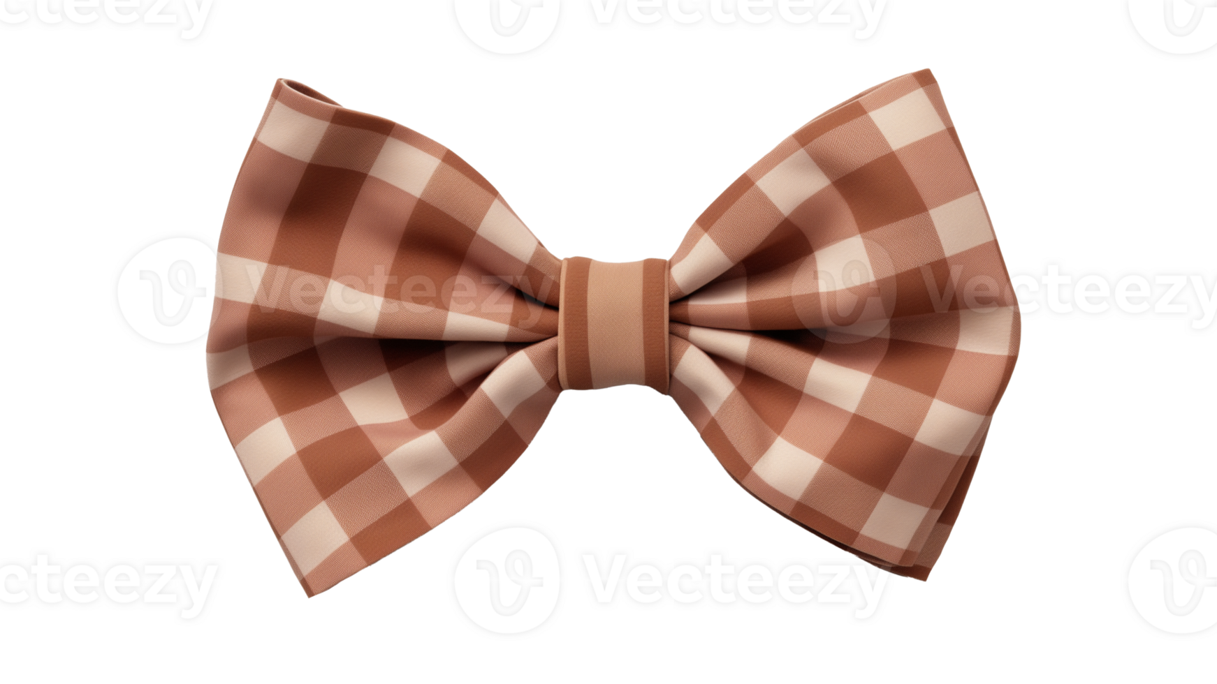 AI generated Brown bow cut out. Brown bow on transparent background png