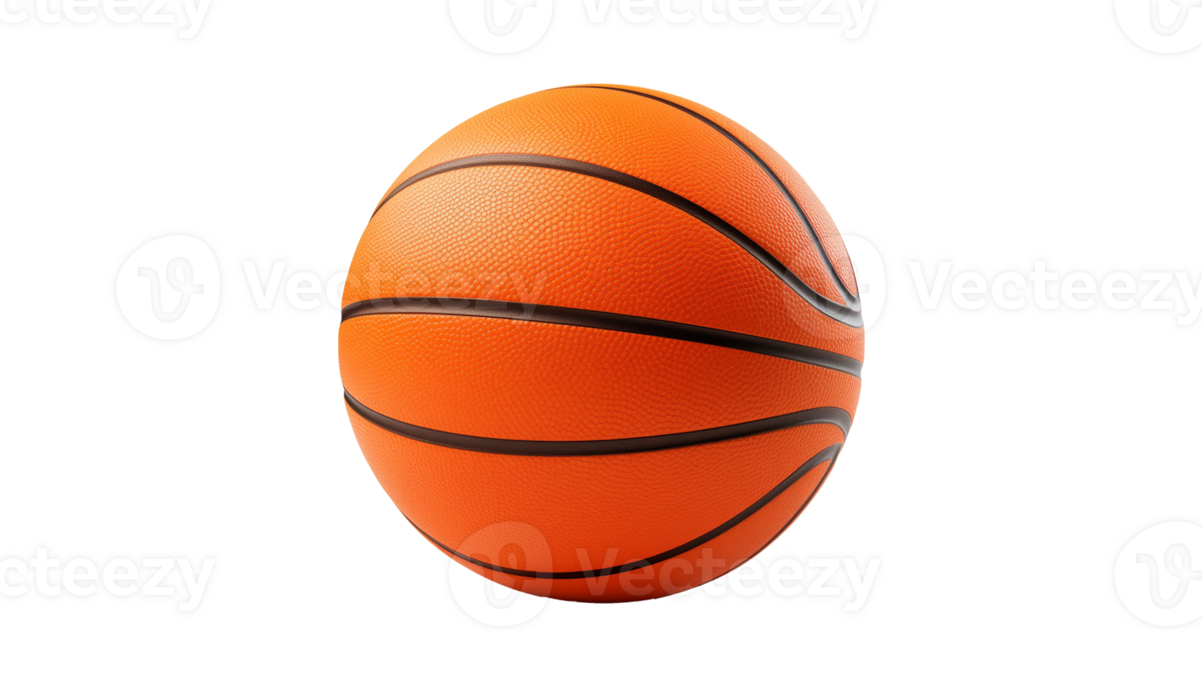 AI generated Basketball ball cut out. Orange ball for basketball on transparent background png