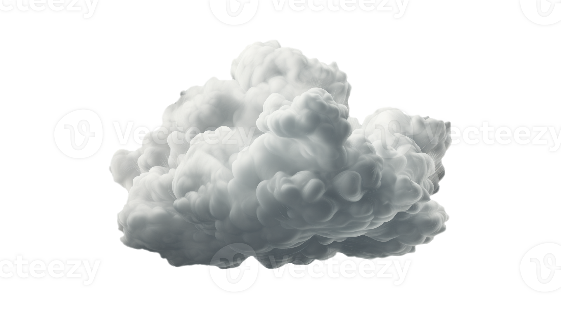 AI generated Realistic cloud cut out. Cloud on transparent background