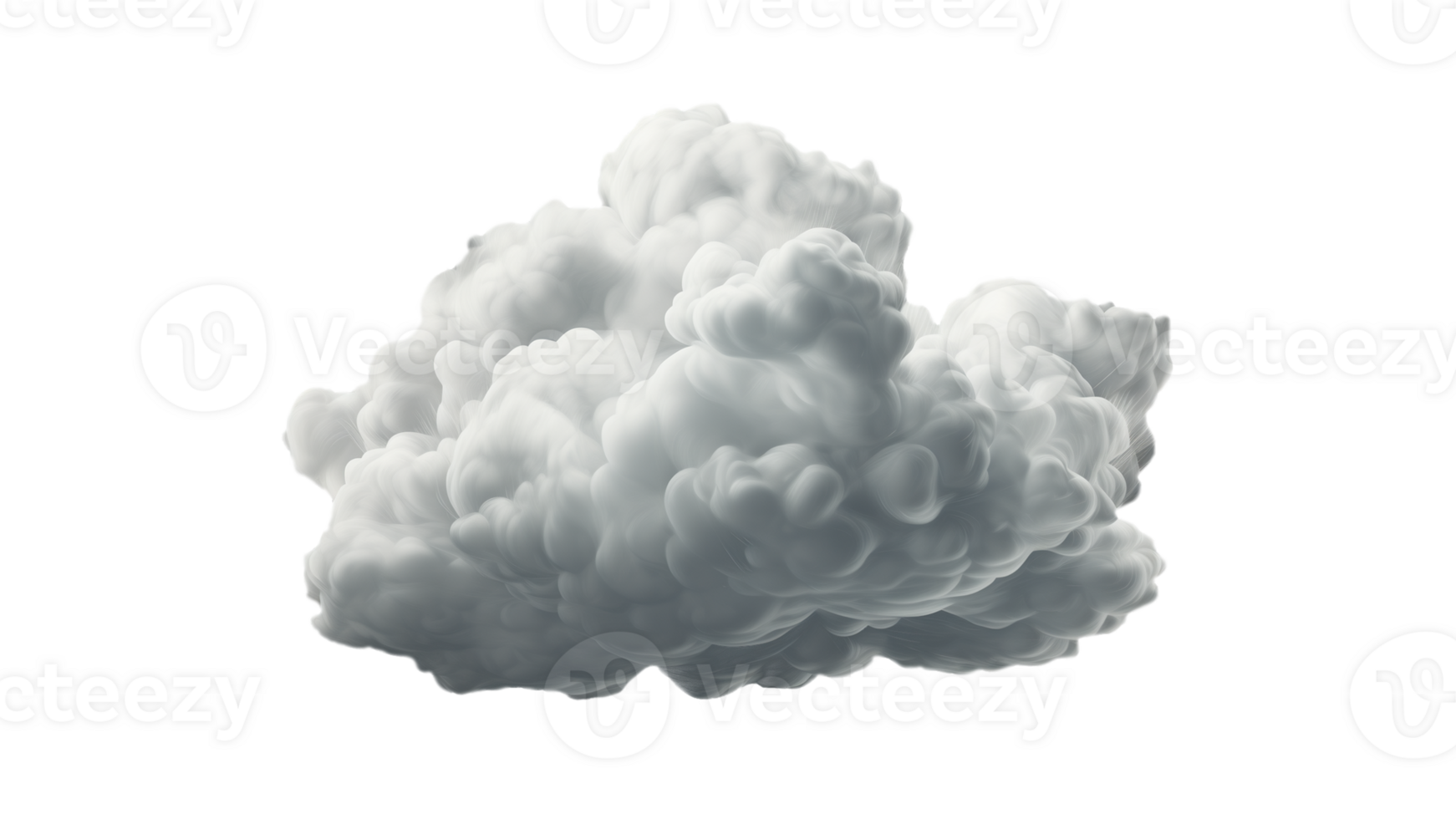 AI generated Realistic cloud cut out. Cloud on transparent background png