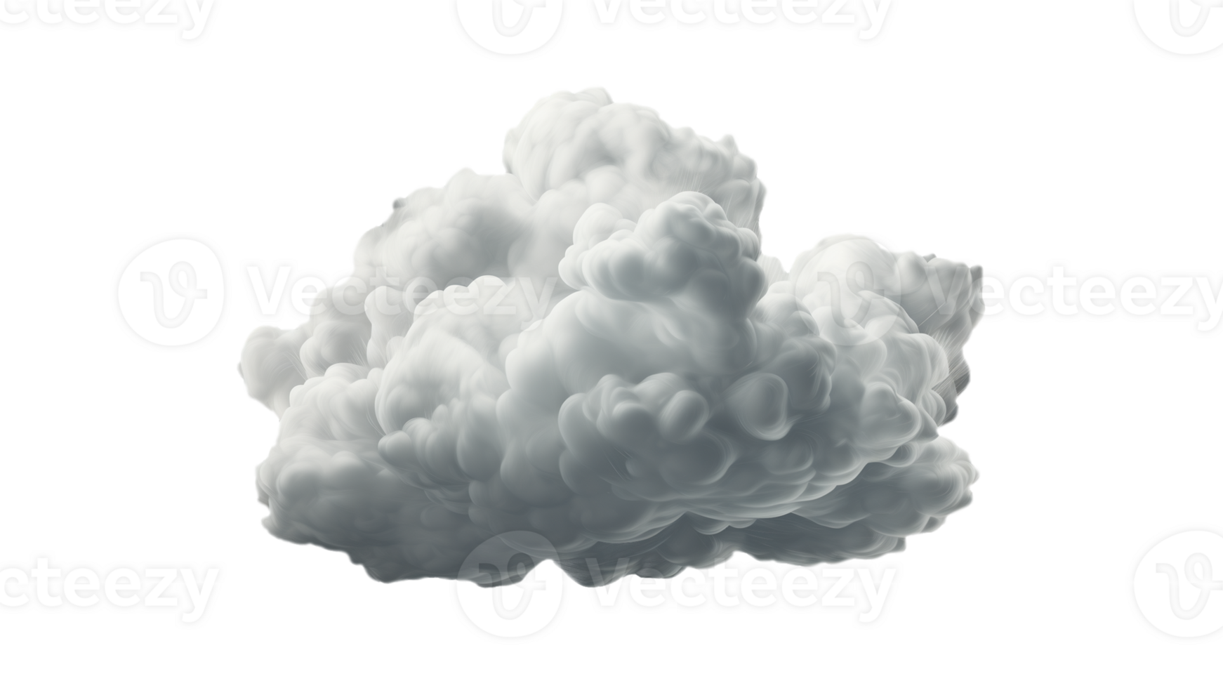 ai gegenereerd realistisch wolk besnoeiing uit. wolk Aan transparant achtergrond png