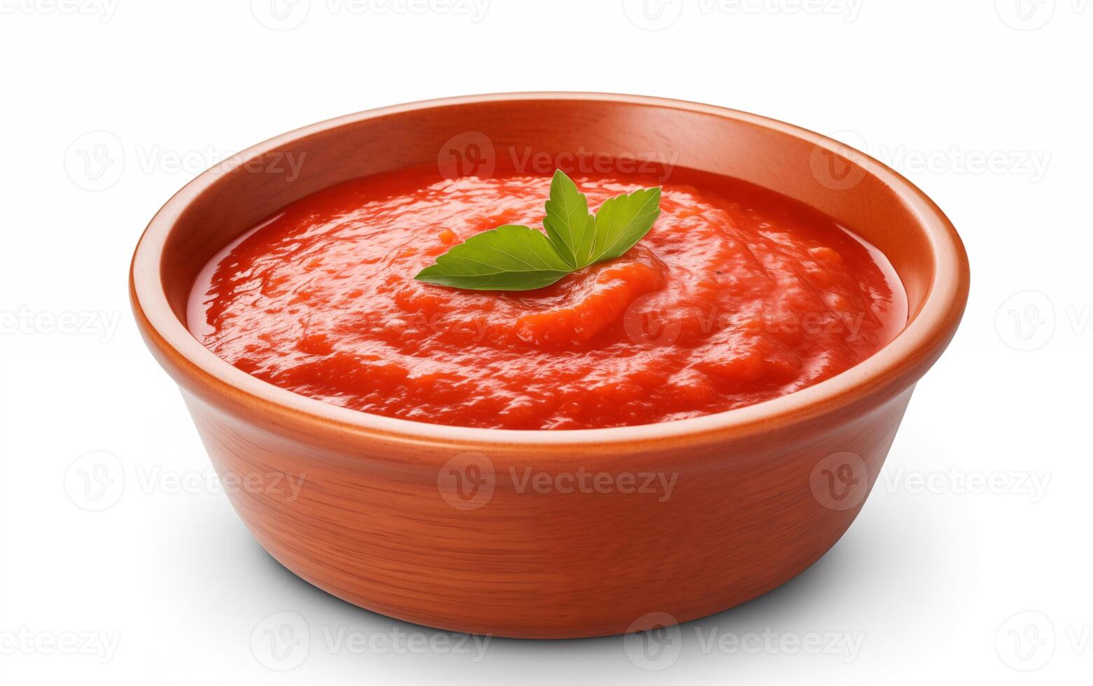 AI generated Sauce ideal with vegetable tomato Isolated on white background photo