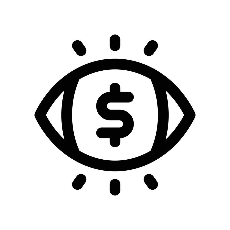 vision icon. vector line icon for your website, mobile, presentation, and logo design.