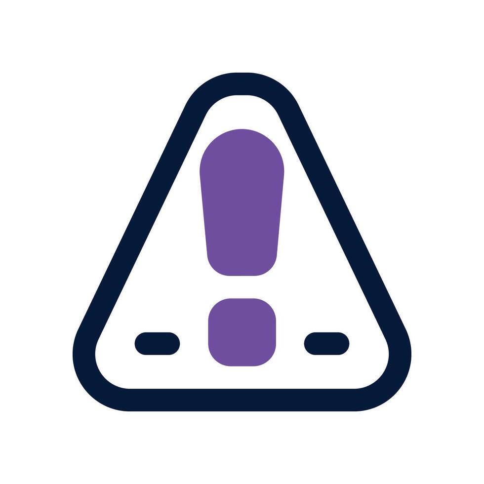 warning icon. vector dual tone icon for your website, mobile, presentation, and logo design.