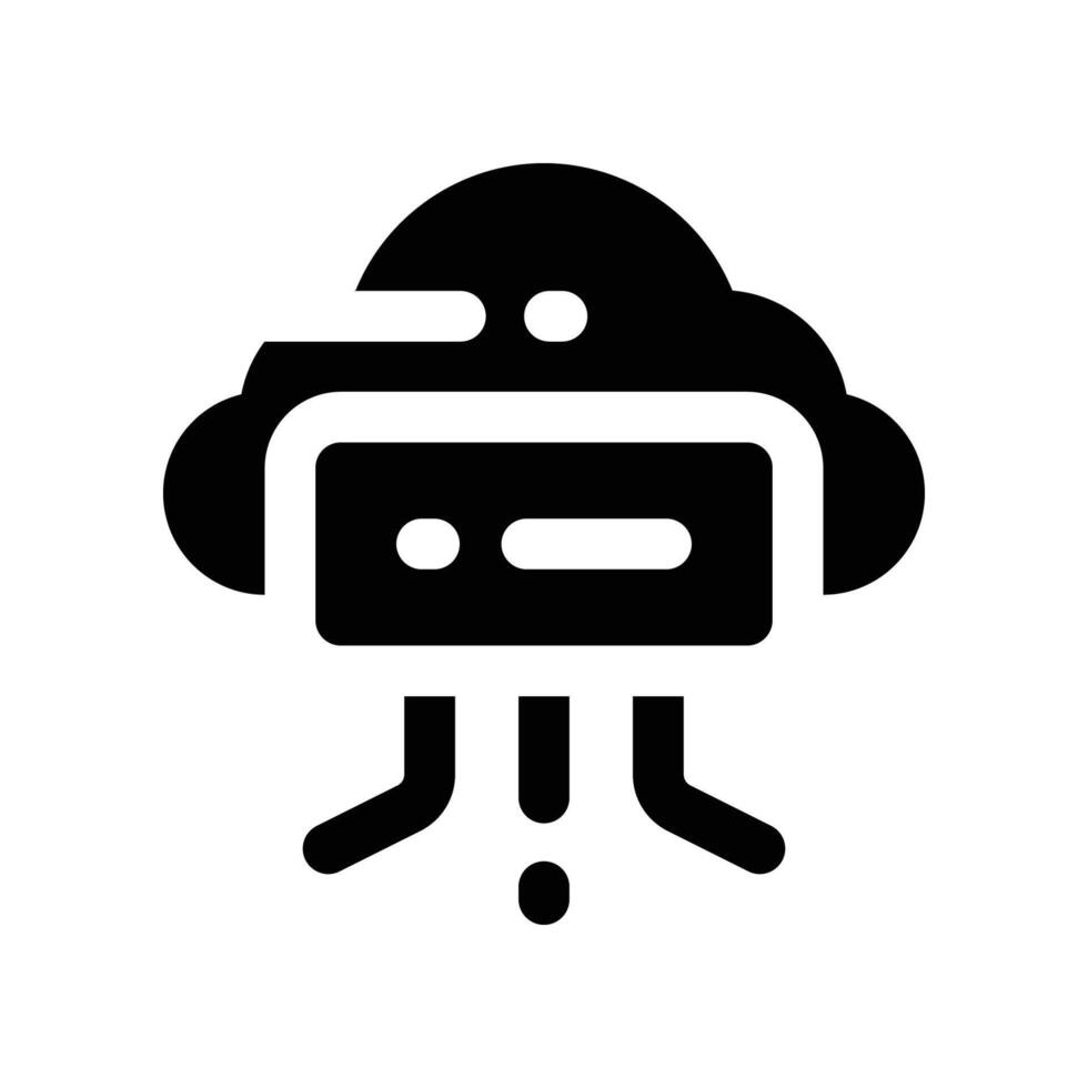 cloud computing icon. vector glyph icon for your website, mobile, presentation, and logo design.