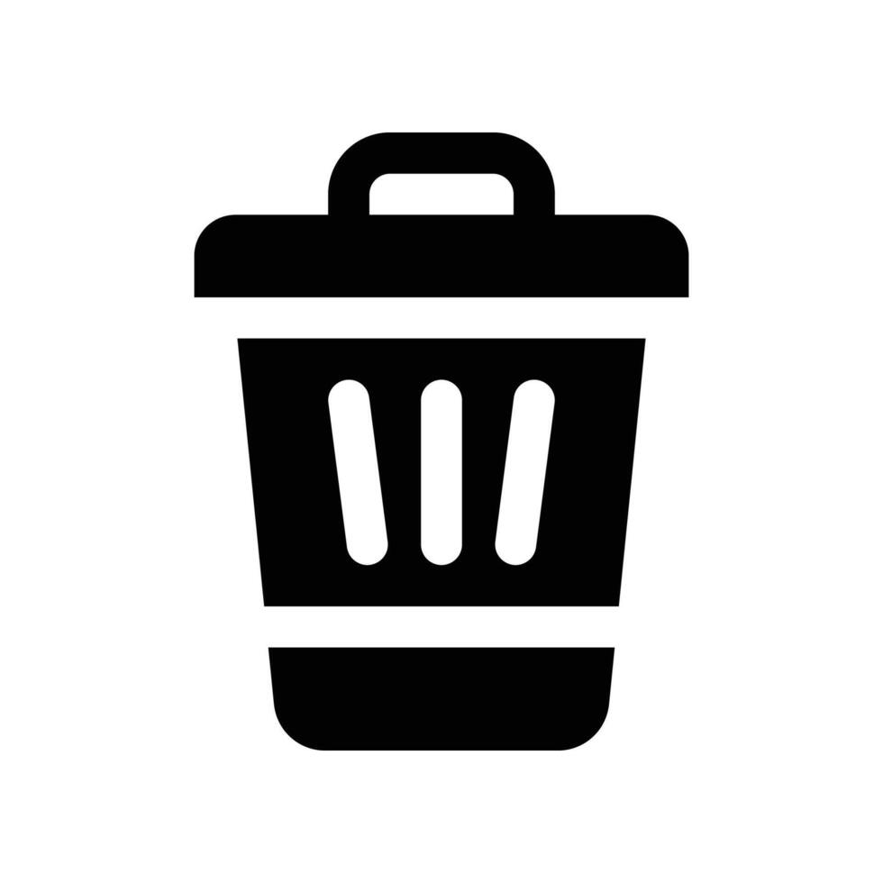 trash icon. vector glyph icon for your website, mobile, presentation, and logo design.