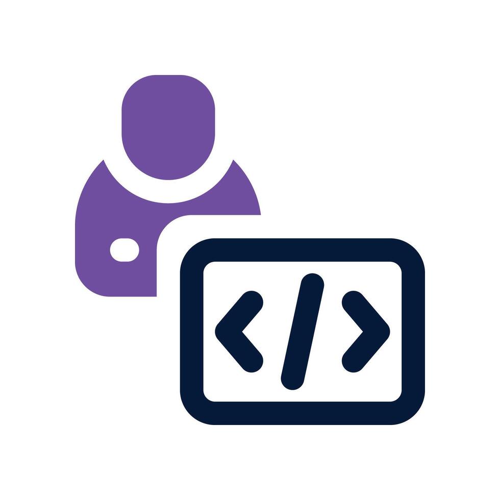 programmer icon. vector dual tone icon for your website, mobile, presentation, and logo design.