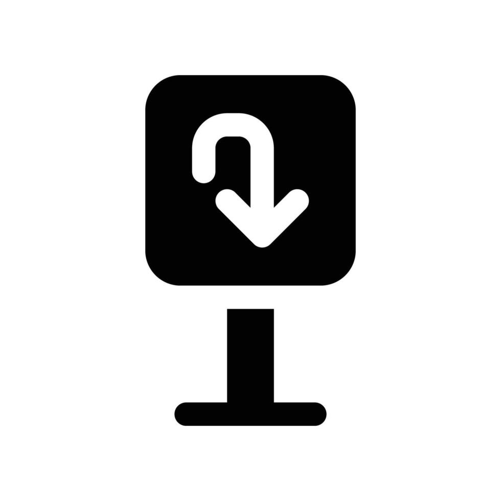 turn back icon. vector glyph icon for your website, mobile, presentation, and logo design.