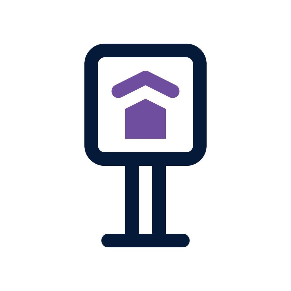 straight sign icon. vector dual tone icon for your website, mobile, presentation, and logo design.