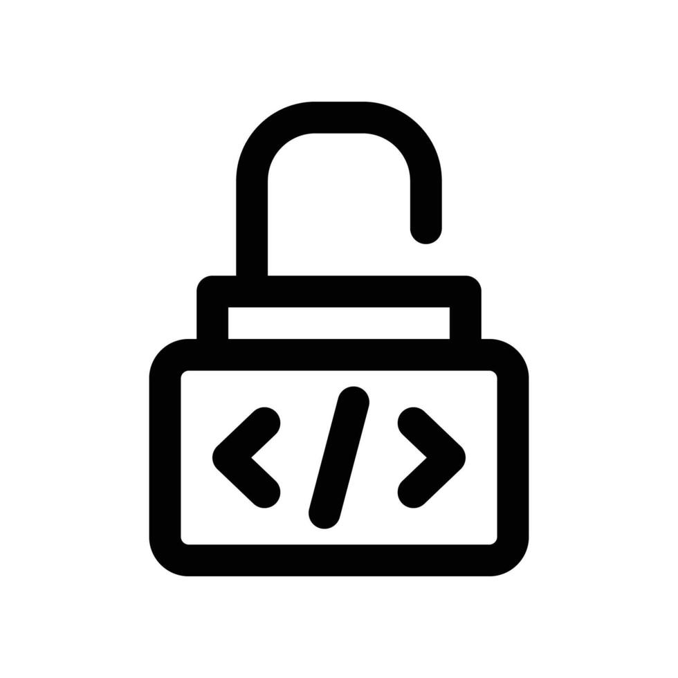 unlock icon. vector line icon for your website, mobile, presentation, and logo design.