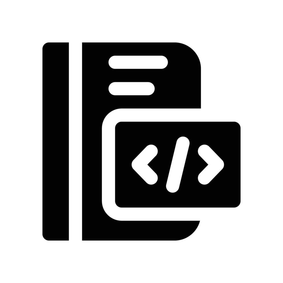 notebook icon. vector glyph icon for your website, mobile, presentation, and logo design.