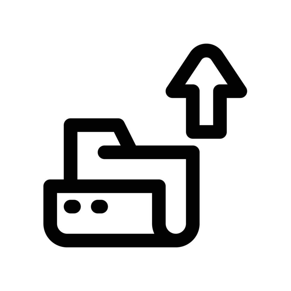 folder upload icon. vector line icon for your website, mobile, presentation, and logo design.