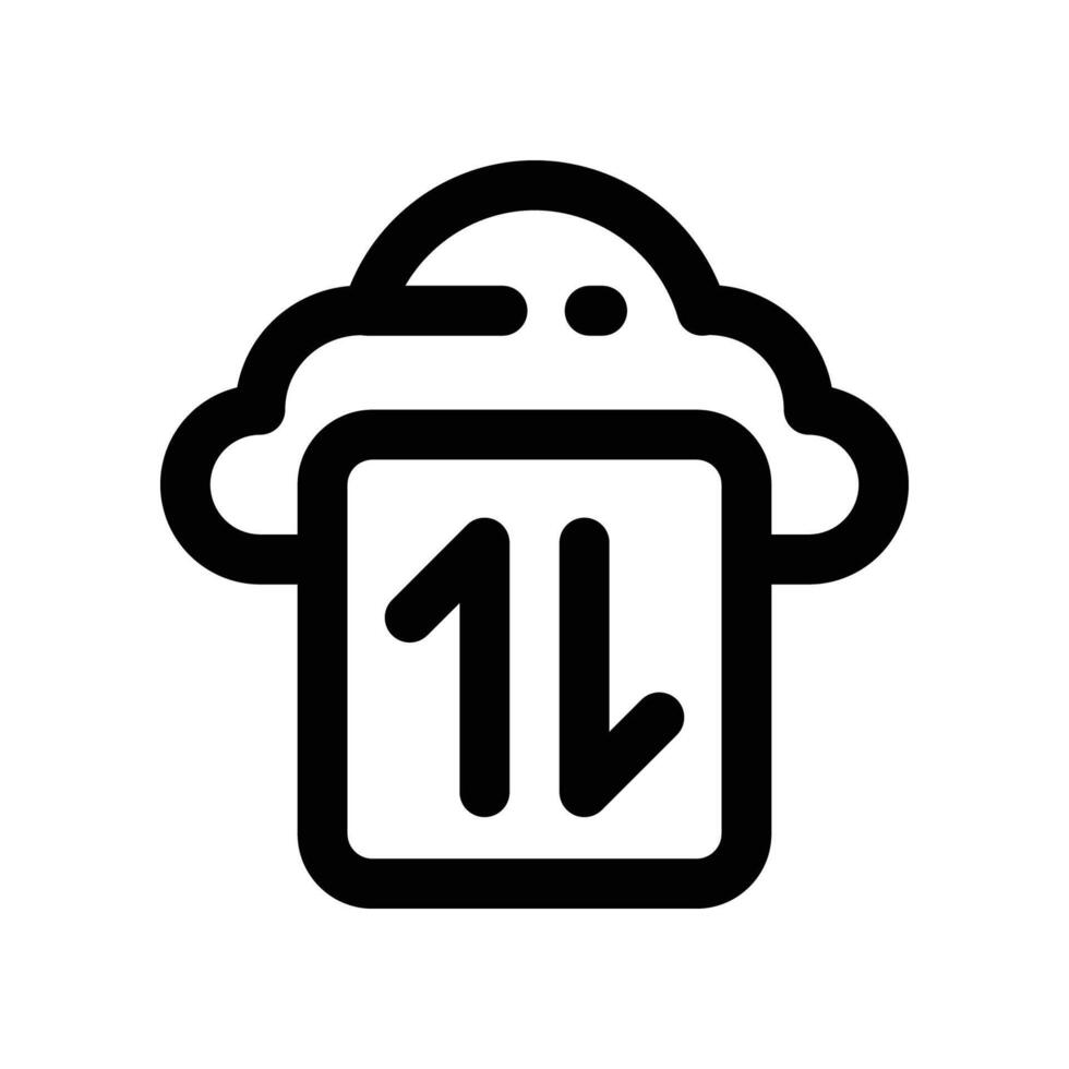 cloud transfer icon. vector line icon for your website, mobile, presentation, and logo design.