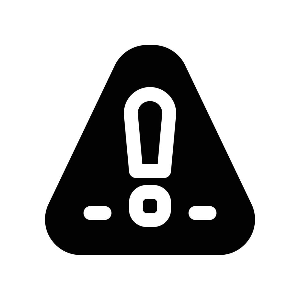 warning icon. vector glyph icon for your website, mobile, presentation, and logo design.