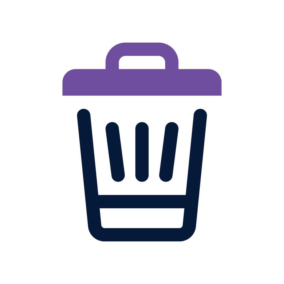 trash icon. vector dual tone icon for your website, mobile, presentation, and logo design.
