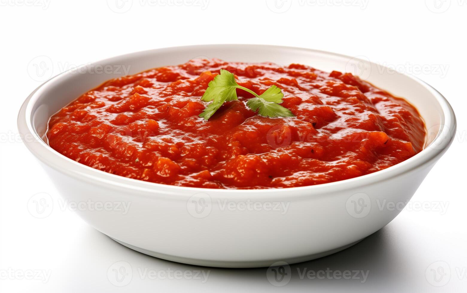 AI generated Sauce ideal with vegetable tomato Isolated on white background photo