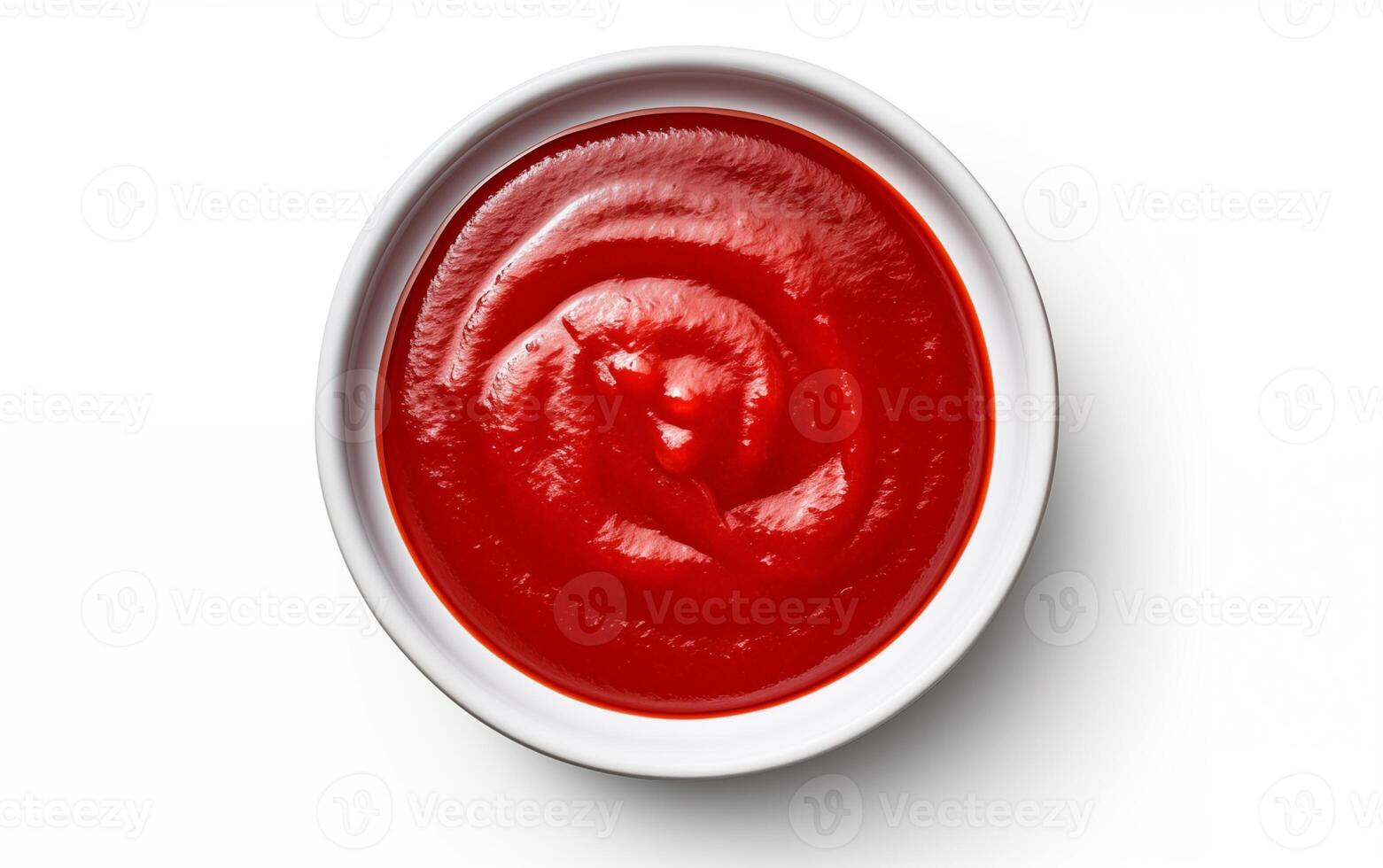 AI generated Sauce ideal with vegetable tomato Isolated on white background photo
