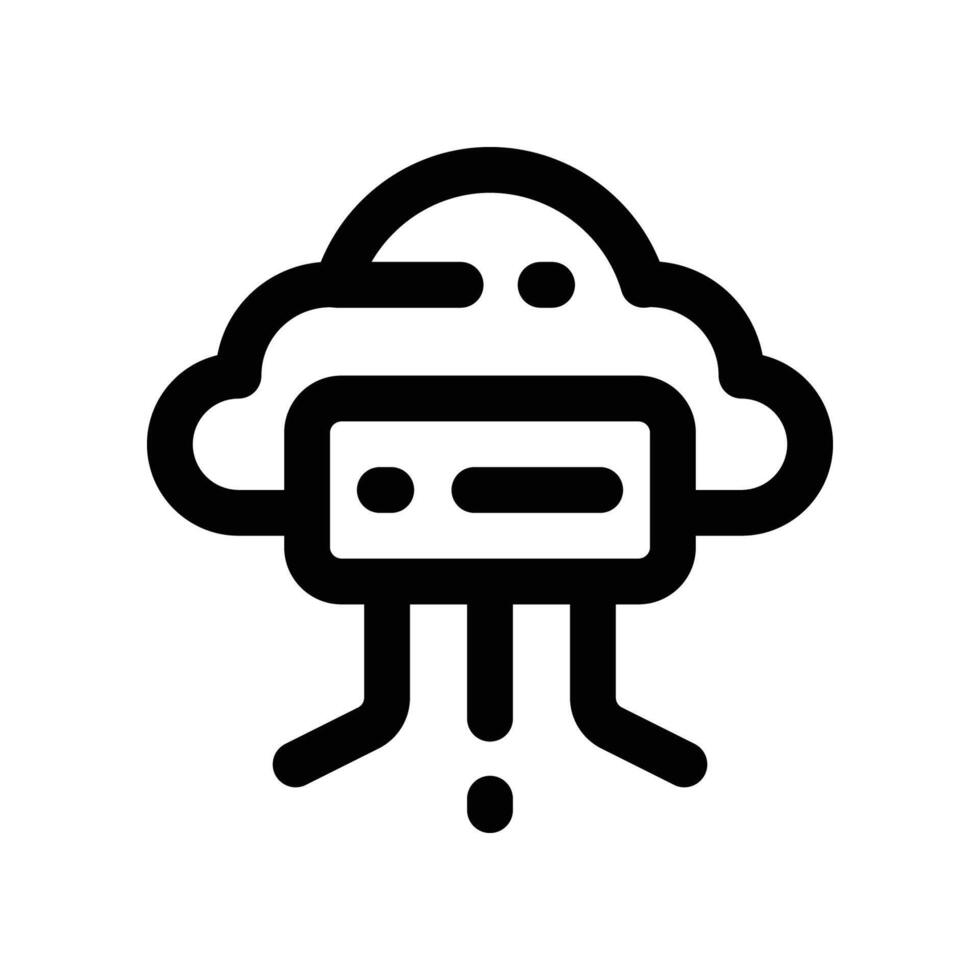 nube informática icono. vector línea icono para tu sitio web, móvil, presentación, y logo diseño.