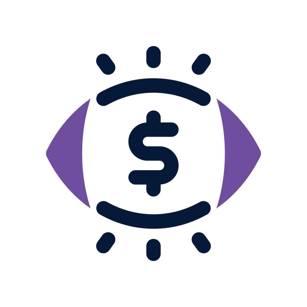 vision icon. vector dual tone icon for your website, mobile, presentation, and logo design.