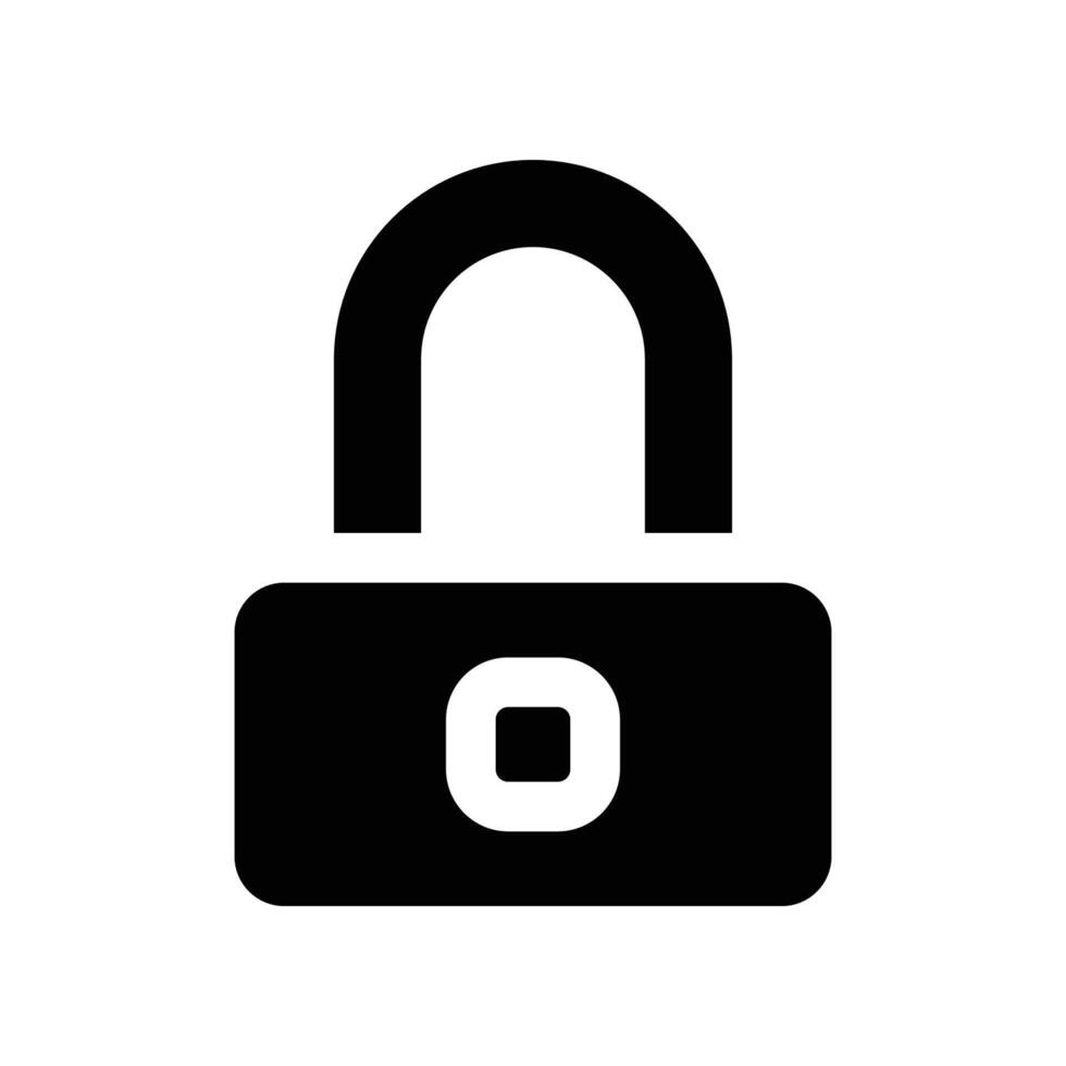 lock icon. vector glyph icon for your website, mobile, presentation, and logo design.