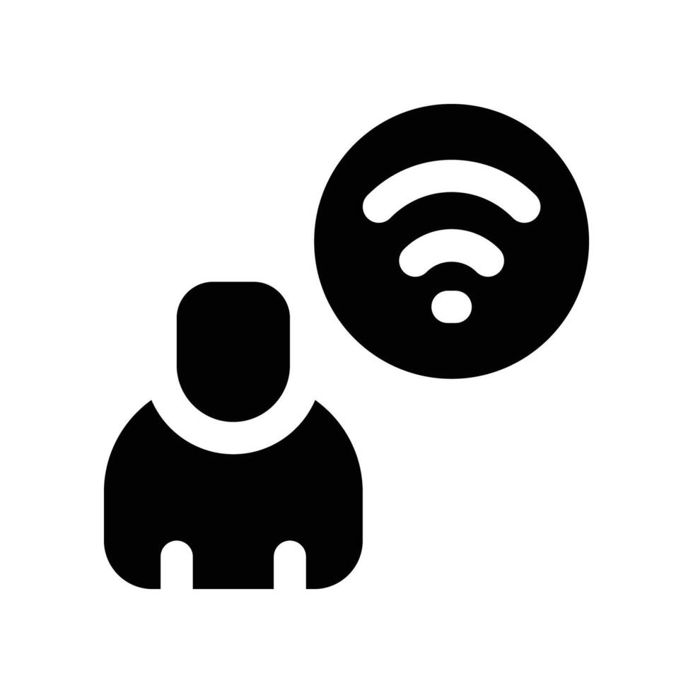 user icon. vector glyph icon for your website, mobile, presentation, and logo design.