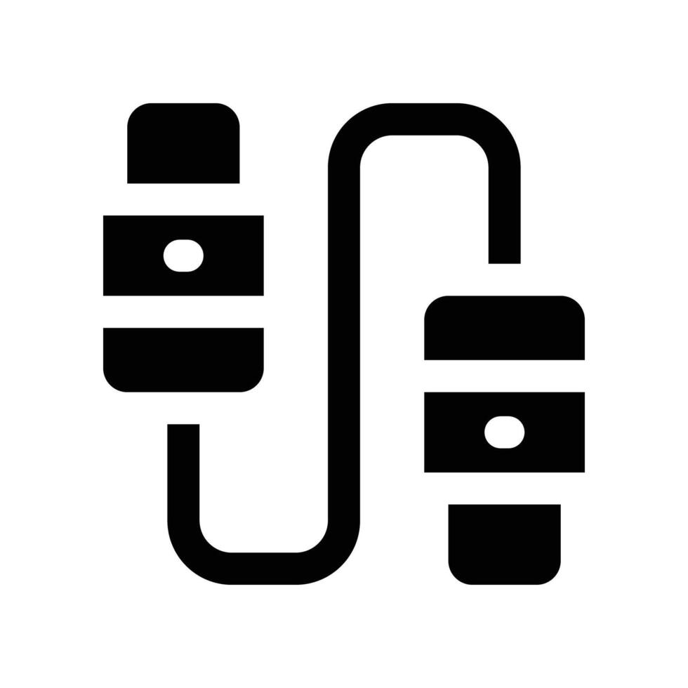 usb plug icon. vector glyph icon for your website, mobile, presentation, and logo design.