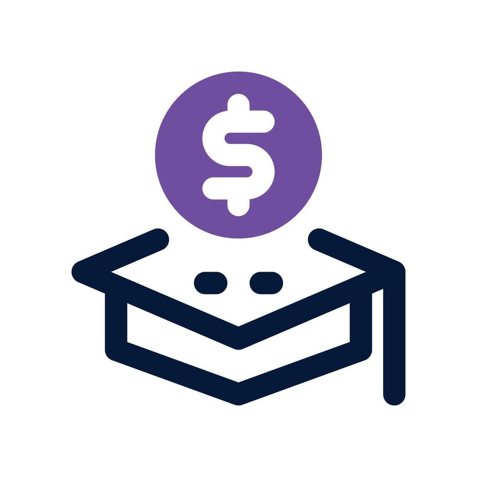 education fee icon. vector dual tone icon for your website, mobile, presentation, and logo design.