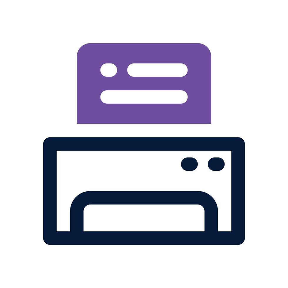 printer icon. vector dual tone icon for your website, mobile, presentation, and logo design.