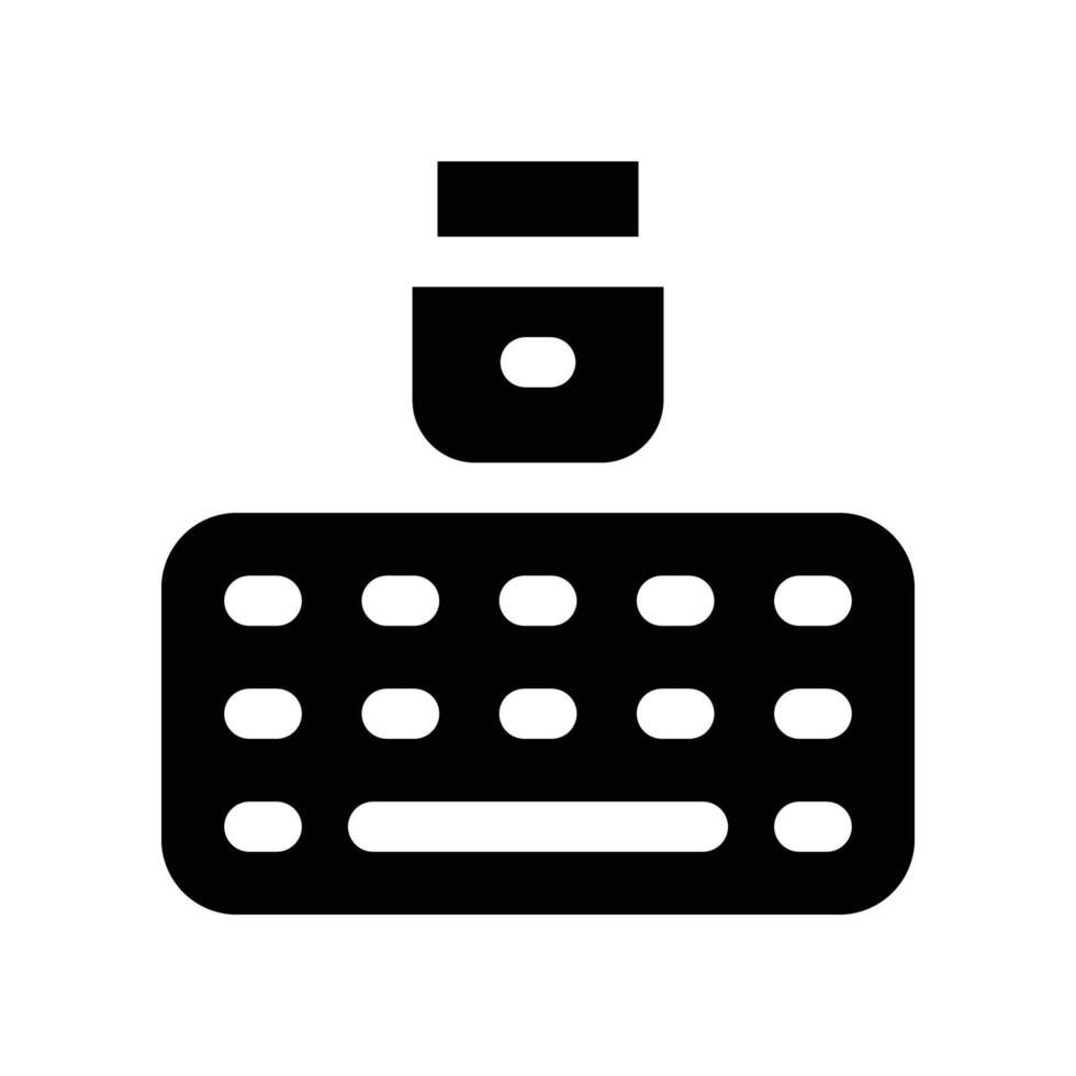 keyboard icon. vector glyph icon for your website, mobile, presentation, and logo design.