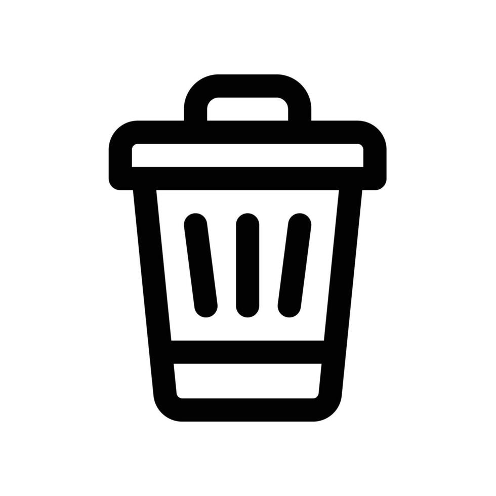 trash icon. vector line icon for your website, mobile, presentation, and logo design.