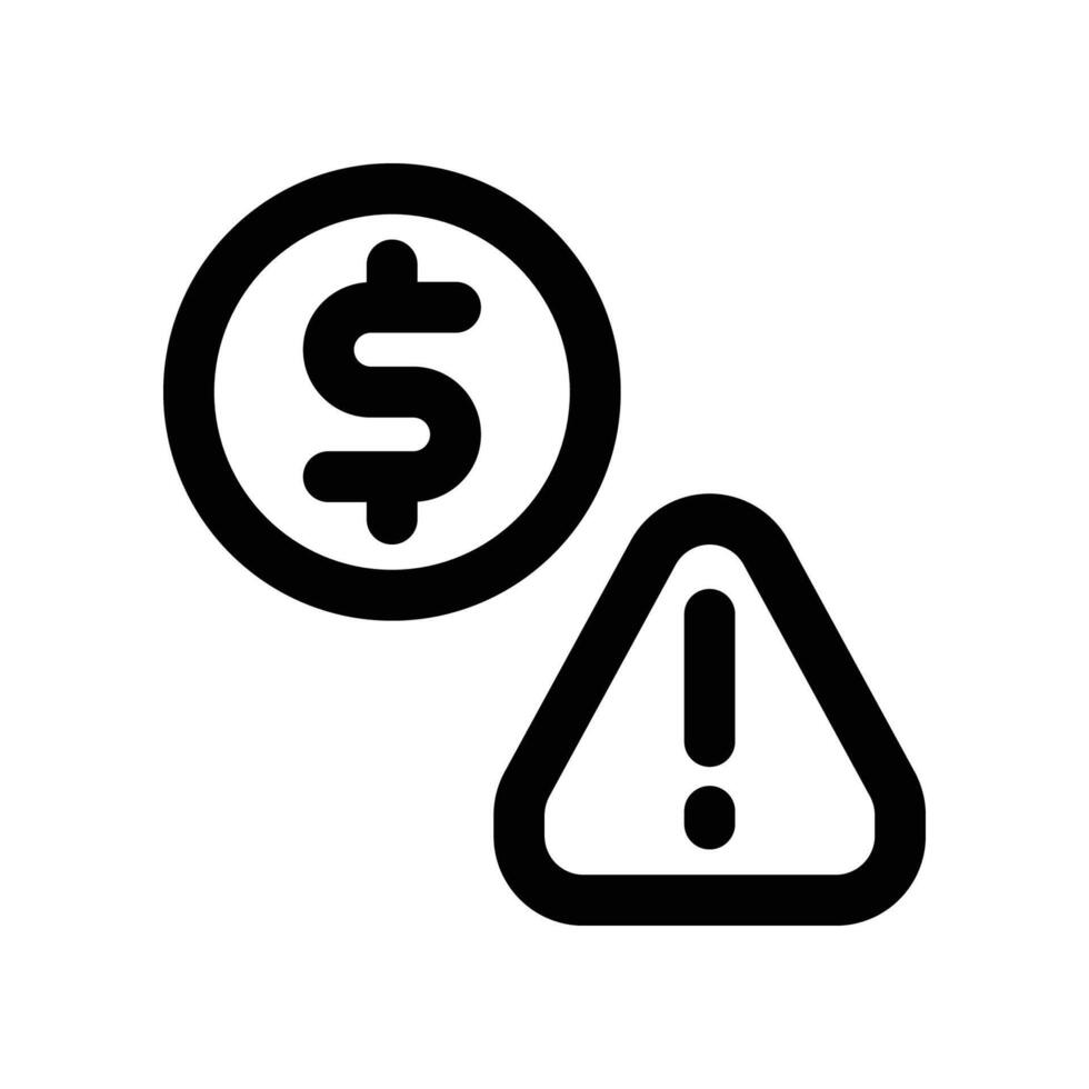 money risk icon. vector line icon for your website, mobile, presentation, and logo design.