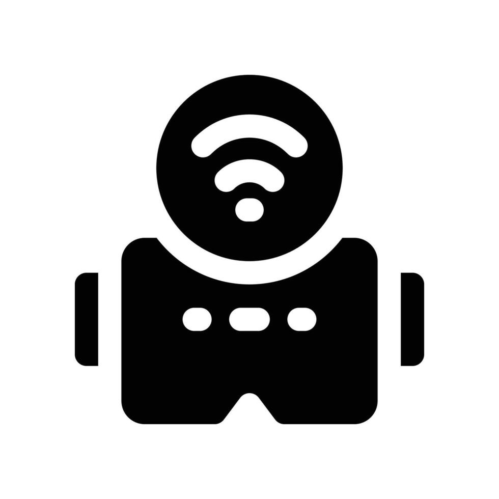 virtual reality icon. vector glyph icon for your website, mobile, presentation, and logo design.