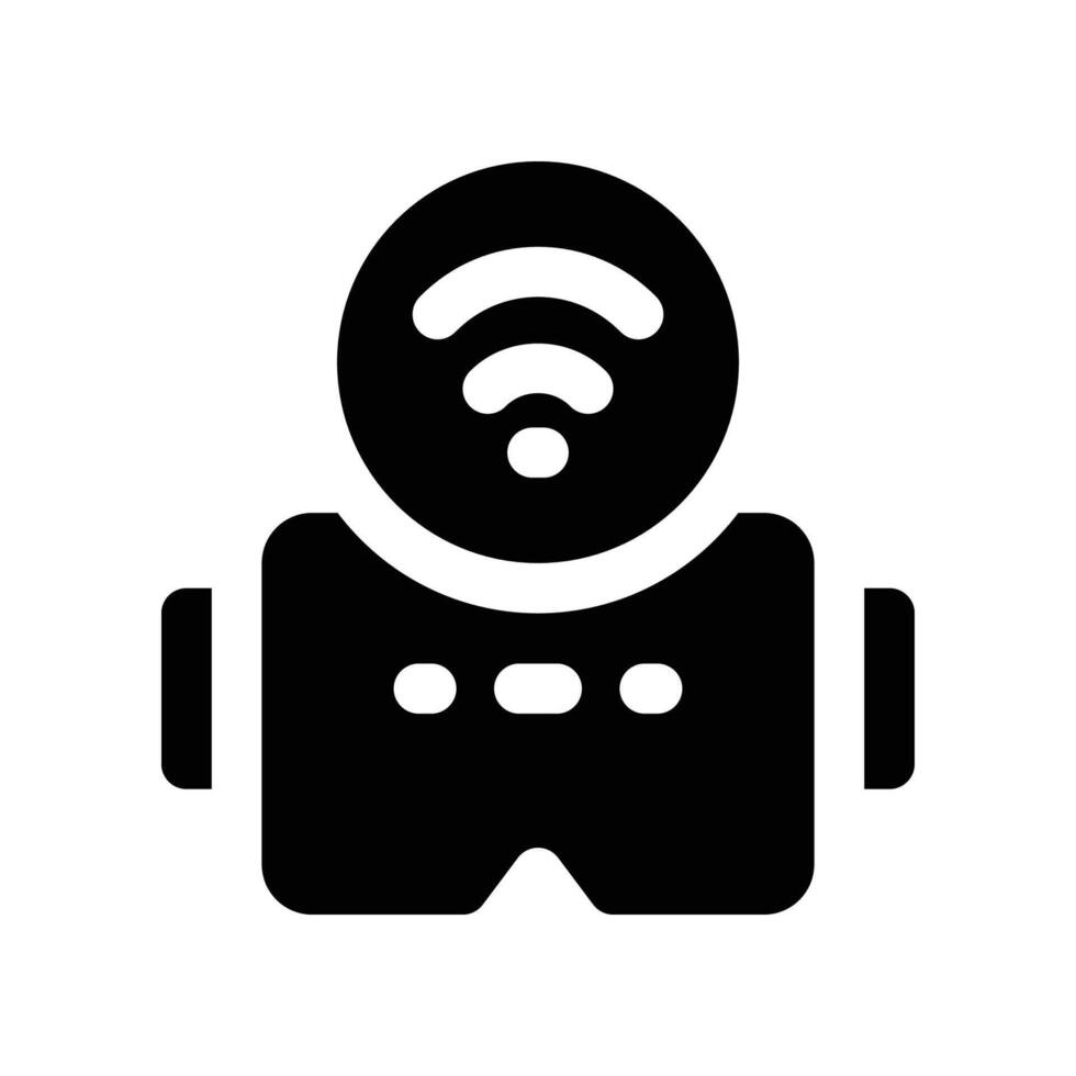 virtual reality icon. vector glyph icon for your website, mobile, presentation, and logo design.