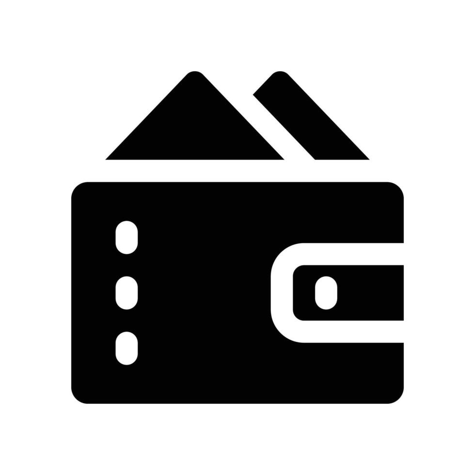 wallet icon. vector glyph icon for your website, mobile, presentation, and logo design.
