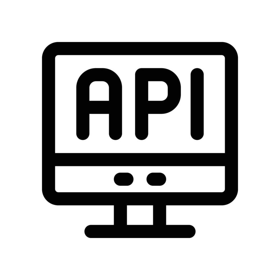 api icon. vector line icon for your website, mobile, presentation, and logo design.