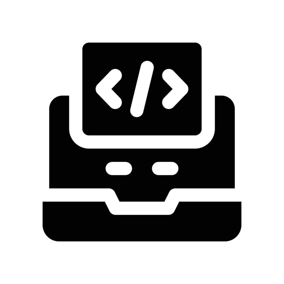 laptop icon. vector glyph icon for your website, mobile, presentation, and logo design.