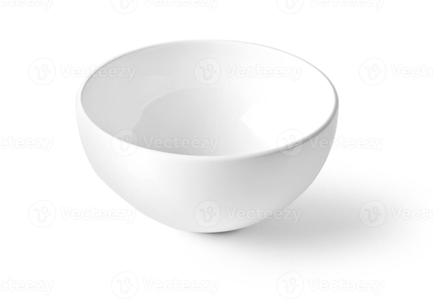 White empty bowl isolated on white background, photo