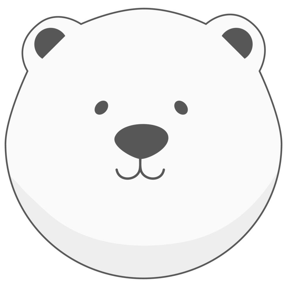 white bear family vector