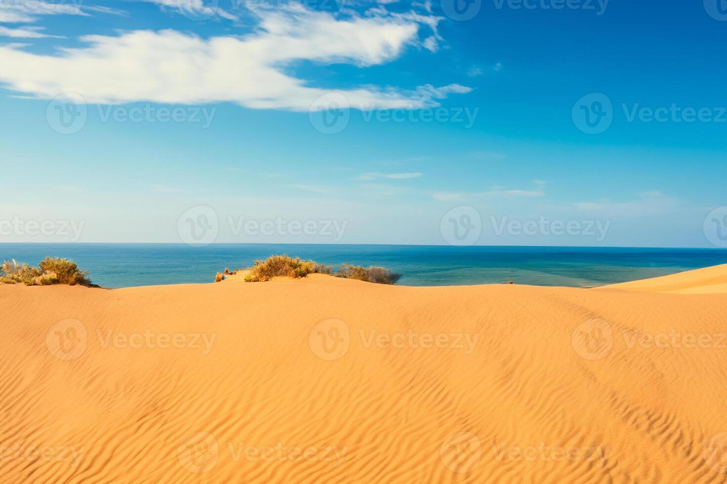 AI generated Desert Landscape Background photo